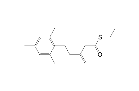 Benzenepentanethioic acid, 2,4,6-trimethyl-.beta.-methylene-, S-ethyl ester