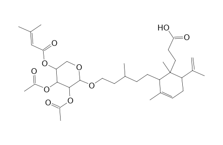 3-[2-[5-[3,4-diacetoxy-5-(3-methylbut-2-enoyloxy)tetrahydropyran-2-yl]oxy-3-methyl-pentyl]-6-isopropenyl-1,3-dimethyl-cyclohex-3-en-1-yl]propanoic acid