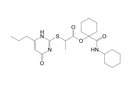 1-(Cyclohexylcarbamoyl)cyclohexyl 2-([4-oxo-6-propyl-1,4-dihydropyrimidin-2-yl]thio)propanoate