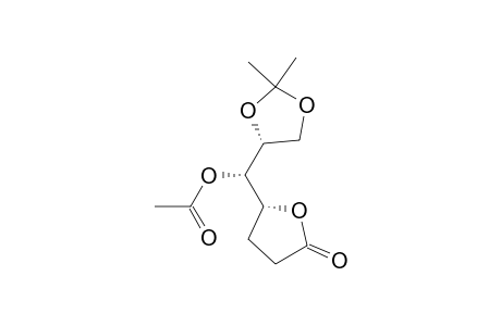 D-arabino-Heptonic acid, 2,3-dideoxy-6,7-O-(1-methylethylidene)-, .gamma.-lactone, acetate