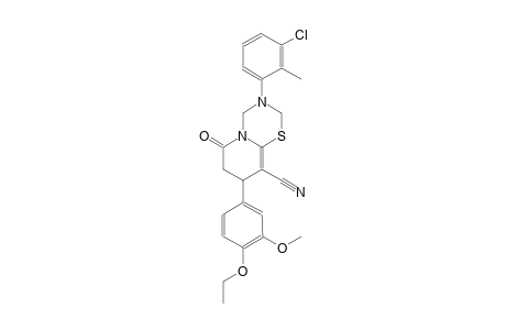 2H,6H-pyrido[2,1-b][1,3,5]thiadiazine-9-carbonitrile, 3-(3-chloro-2-methylphenyl)-8-(4-ethoxy-3-methoxyphenyl)-3,4,7,8-tetrahydro-6-oxo-