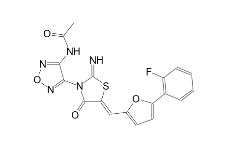 acetamide, N-[4-[(5Z)-5-[[5-(2-fluorophenyl)-2-furanyl]methylene]-2-imino-4-oxothiazolidinyl]-1,2,5-oxadiazol-3-yl]-
