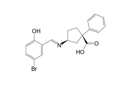 3-[(5-bromo-2-hydroxy-benzylidene)-amino]-1-phenyl-cyclopentanecarboxylic acid