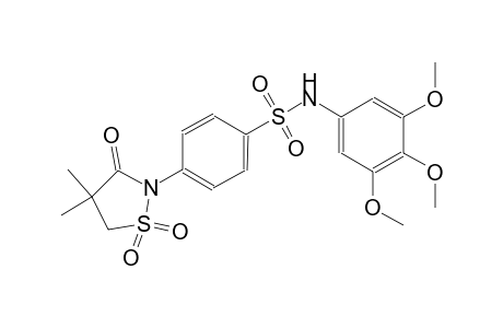 benzenesulfonamide, 4-(4,4-dimethyl-1,1-dioxido-3-oxo-2-isothiazolidinyl)-N-(3,4,5-trimethoxyphenyl)-
