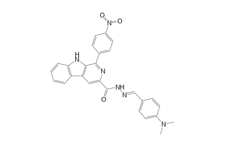1-(4-Nitrophenyl)-N'-(4-N,N-dimethylaminobenzylidene)-9H-pyrido[3,4-b]indole-3-carbohydrazide