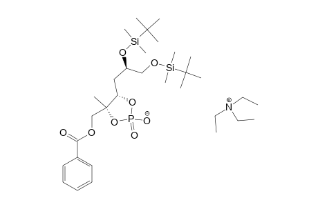 (2R,3R,5R)-1-BENZOYLOXY-5,6-BIS-(TERT.-BUTYLDIMETHYLSILOXY)-2,3-DIHYDROXY-2-METHYLHEXANE-2,3-CYCLOPHOSPHATE-TRIETHYLAMMNONIUM-SALT