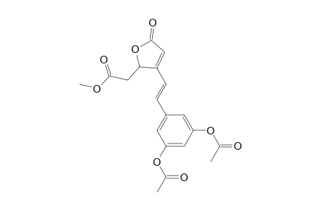 2-Furanacetic acid, 3-[2-[3,5-bis(acetyloxy)phenyl]ethenyl]-2,5-dihydro-5-oxo-, methyl ester, (E)-