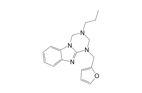 [1,3,5]Triazino[1,2-a][1,3]benzimidazole, 1-(2-furanylmethyl)-1,2,3,4-tetrahydro-3-propyl-