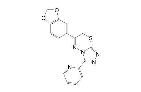 6-(1,3-benzodioxol-5-yl)-3-(2-pyridinyl)-7H-[1,2,4]triazolo[3,4-b][1,3,4]thiadiazine