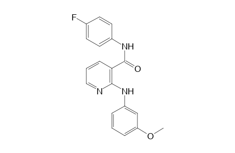N-(4-fluorophenyl)-2-(3-methoxyanilino)-3-pyridinecarboxamide