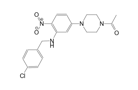 benzenemethanamine, N-[5-(4-acetyl-1-piperazinyl)-2-nitrophenyl]-4-chloro-