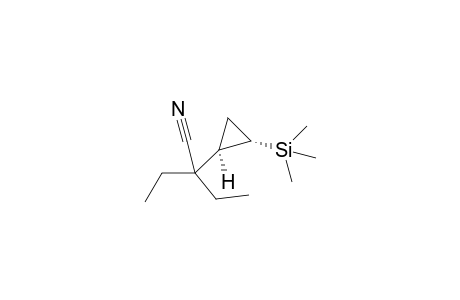 2-ethyl-2-[(1R,2S)-2-trimethylsilylcyclopropyl]butanenitrile