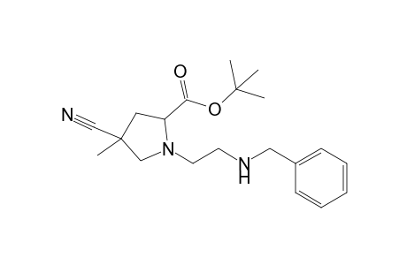 1-(2-Benzylaminoethyl)-4-cyano-2-tert-butoxycarbonyl-4-methyltetrahydropyrrole