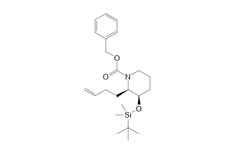 (2R,3R)-2-but-3-enyl-3-[tert-butyl(dimethyl)silyl]oxy-1-piperidinecarboxylic acid (phenylmethyl) ester
