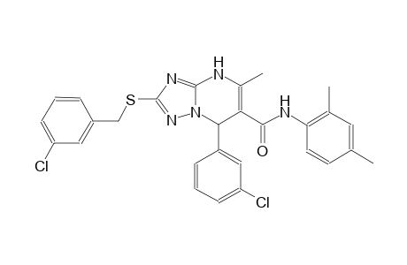 2-[(3-chlorobenzyl)sulfanyl]-7-(3-chlorophenyl)-N-(2,4-dimethylphenyl)-5-methyl-4,7-dihydro[1,2,4]triazolo[1,5-a]pyrimidine-6-carboxamide