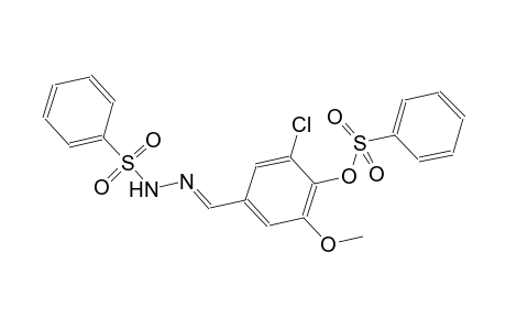 2-chloro-6-methoxy-4-{(E)-[(phenylsulfonyl)hydrazono]methyl}phenyl benzenesulfonate