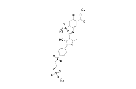 5-Amino-2-chloro-4-sulfobenzoeacid->2-[p-(3-methyl-5-oxo-2-pyrazolin-yl)phenylsulfonyl]ethanolsulfate ester