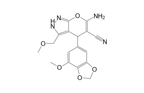 pyrano[2,3-c]pyrazole-5-carbonitrile, 6-amino-2,4-dihydro-4-(7-methoxy-1,3-benzodioxol-5-yl)-3-(methoxymethyl)-