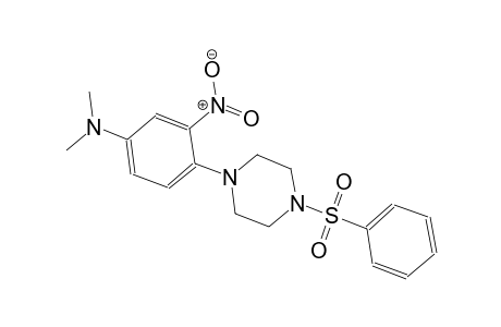 N,N-dimethyl-3-nitro-4-[4-(phenylsulfonyl)-1-piperazinyl]aniline