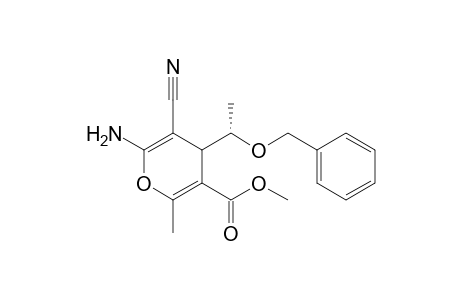 6-Amino-4-[(1S)-1-benzoxyethyl]-5-cyano-2-methyl-4H-pyran-3-carboxylic acid methyl ester