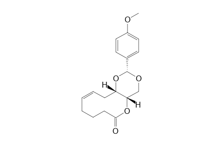 (Z)-(+/-)-(2R,4aS,12aS)-2-(4-Methoxyphenyl)-4a,7,8,9,12,12a-hexahydrooxecino[10,9-e]-1,3-dioxin-6-one