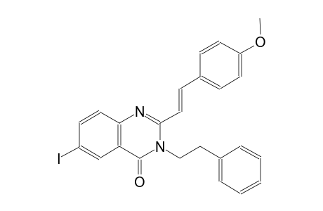 6-iodo-2-[(E)-2-(4-methoxyphenyl)ethenyl]-3-(2-phenylethyl)-4(3H)-quinazolinone