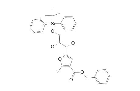 BENZYL-5-(3-O-TERT.-BUTYLDIPHENYLSILYL-D-THREO-1,2,3-TRIHYDROXYPROP-1-YL)-2-METHYLFURAN-3-CARBOXYLATE