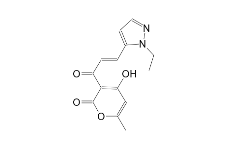 3-[(2E)-3-(1-ethyl-1H-pyrazol-5-yl)-2-propenoyl]-4-hydroxy-6-methyl-2H-pyran-2-one