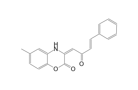 (3E)-6-methyl-3-[(3E)-2-oxo-4-phenyl-3-butenylidene]-3,4-dihydro-2H-1,4-benzoxazin-2-one