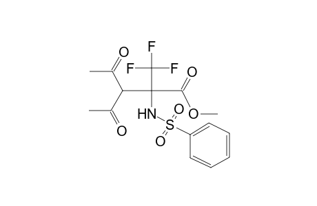 Methyl 3-acetyl-4-oxo-2-[(phenylsulfonyl)amino]-2-(trifluoromethyl)pentanoate