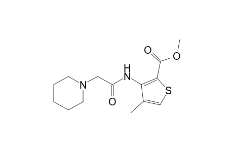 4-methyl-3-(2-piperidinoacetamido)-2-thiophenecarboxylic acid, methyl ester