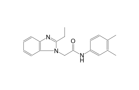 1H-benzimidazole-1-acetamide, N-(3,4-dimethylphenyl)-2-ethyl-