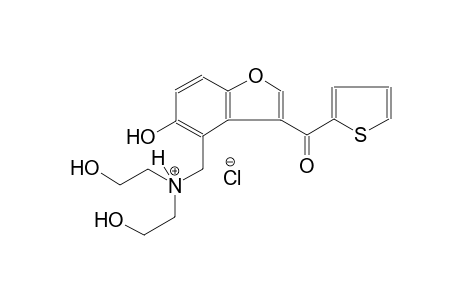 4-benzofuranmethanaminium, 5-hydroxy-N,N-bis(2-hydroxyethyl)-3-(2-thienylcarbonyl)-, chloride