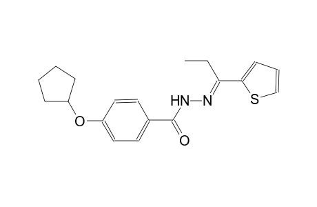 4-(cyclopentyloxy)-N'-[(E)-1-(2-thienyl)propylidene]benzohydrazide