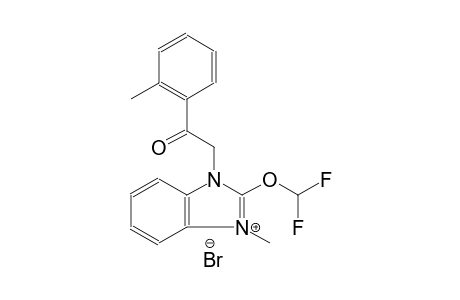 2-(difluoromethoxy)-1-methyl-3-[2-(2-methylphenyl)-2-oxoethyl]-3H-benzimidazol-1-ium bromide