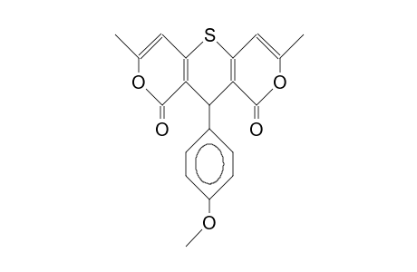 10-(4-Methoxy-phenyl)-3,7-dimethyl-1H,9H,10H-thiopyrano(3,2-C:5,6-C')dipyran-1,9-dione