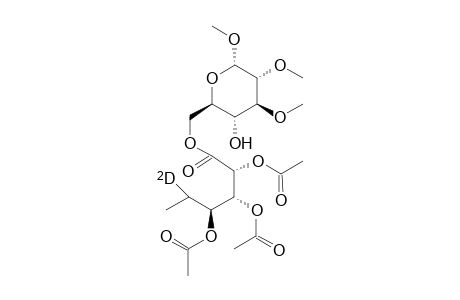 Methyl 6-O-(2,3,4-triacetoxy-5,6-dideoxy-L-[5'-deuterio]-lyxo-hexanoyl)-2,3-dimethoxy-.alpha.-D-glucopyranoside