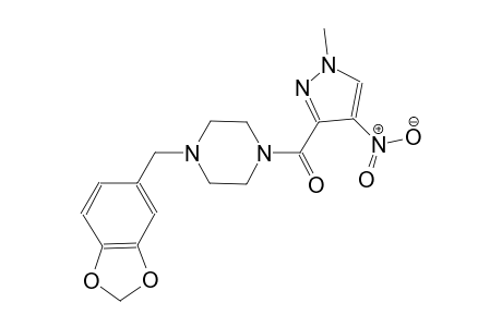 1-(1,3-benzodioxol-5-ylmethyl)-4-[(1-methyl-4-nitro-1H-pyrazol-3-yl)carbonyl]piperazine