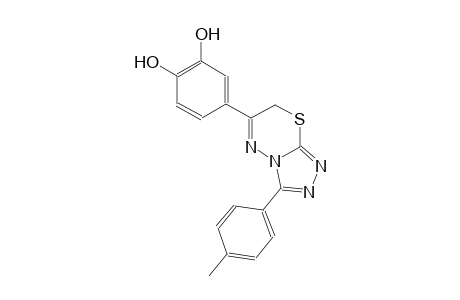 4-[3-(4-methylphenyl)-7H-[1,2,4]triazolo[3,4-b][1,3,4]thiadiazin-6-yl]-1,2-benzenediol