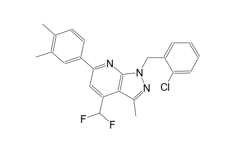 1H-pyrazolo[3,4-b]pyridine, 1-[(2-chlorophenyl)methyl]-4-(difluoromethyl)-6-(3,4-dimethylphenyl)-3-methyl-