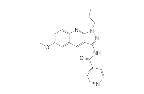N-(6-methoxy-1-propyl-1H-pyrazolo[3,4-b]quinolin-3-yl)isonicotinamide