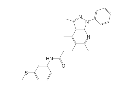 1H-pyrazolo[3,4-b]pyridine-5-propanamide, 3,4,6-trimethyl-N-[3-(methylthio)phenyl]-1-phenyl-