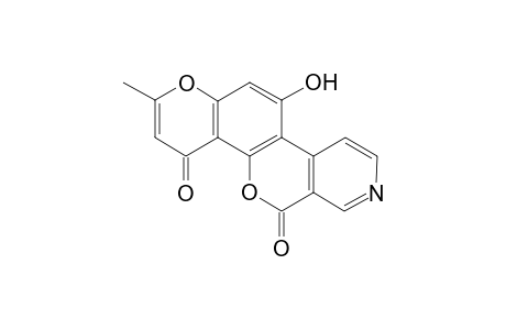 12-Hydroxy-9-methyl-5H,11H-pyrano[3',2':6,7][1]benzopyrano[3,4-c]pyridine-5,11-dione(Isoschumanniophytine)