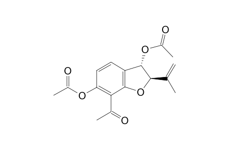 (2R,3S)-7-acetyl-2-(prop-1-en-2-yl)-2,3-dihydrobenzofuran-3,6-diyl diacetate
