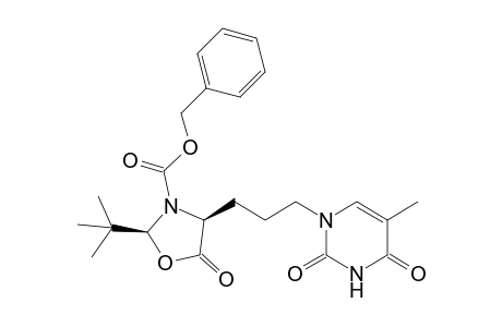 (2S,4S)-2-tert-butyl-4-[3-(2,4-diketo-5-methyl-pyrimidin-1-yl)propyl]-5-keto-oxazolidine-3-carboxylic acid benzyl ester