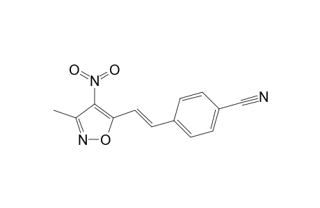 4-[(E)-2-(3-methyl-4-nitro-1,2-oxazol-5-yl)ethenyl]benzenecarbonitrile