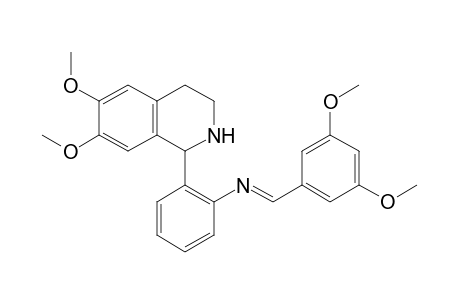 6,7-DIMETHOXY-1-{o-[(3,5-DIMETHOXYBENZYLIDENE)AMINO]PHENYL}-1,2,3,4-TETRAHYDROISOQUINOLINE