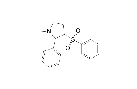 Pyrrolidine, 1-methyl-2-phenyl-3-(phenylsulfonyl)-