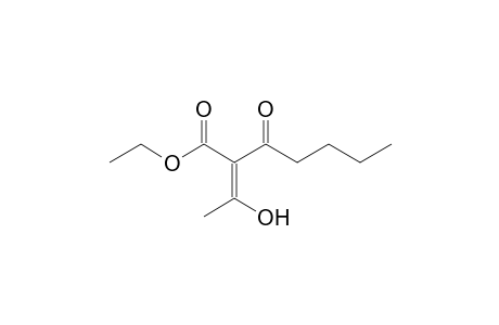3-Oxo-2-(1-hydroxy-ethylidene)-heptanoic acid, ethyl ester