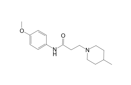 N-(4-Methoxyphenyl)-3-(4-methyl-1-piperidinyl)propanamide